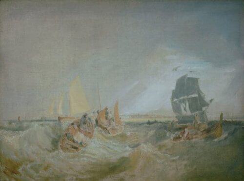 Navigation Estuaire de la Tamise - William Turner - Reproductions de tableaux et peintures haut de gamme