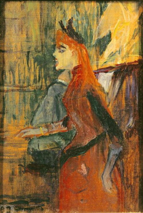 La leçon de chant - Toulouse Lautrec - Reproductions de tableaux et peintures haut de gamme