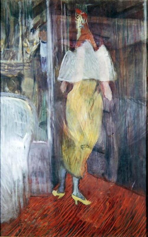 Femme entrant dans une loge au théâtre - Toulouse Lautrec - Reproductions de tableaux et peintures haut de gamme