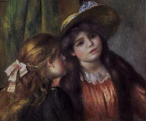 Portrait de deux filles - Pierre-Auguste Renoir - Reproductions de tableaux et peintures haut de gamme