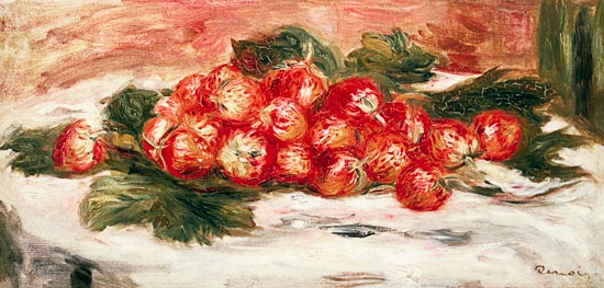 Strawberries on a White Tablecloth - Pierre-Auguste Renoir