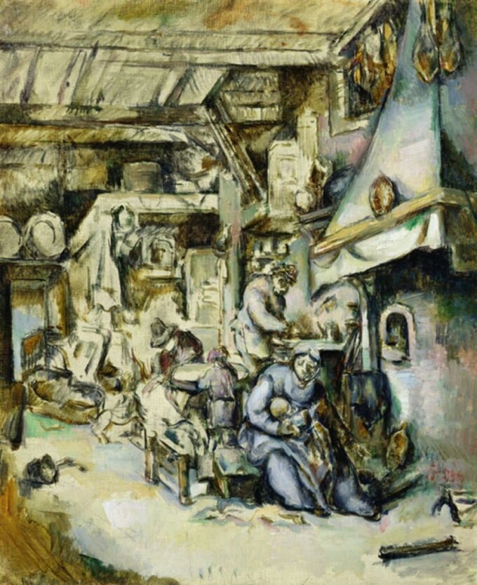 Peasant Family in an Interior - Paul Cézanne