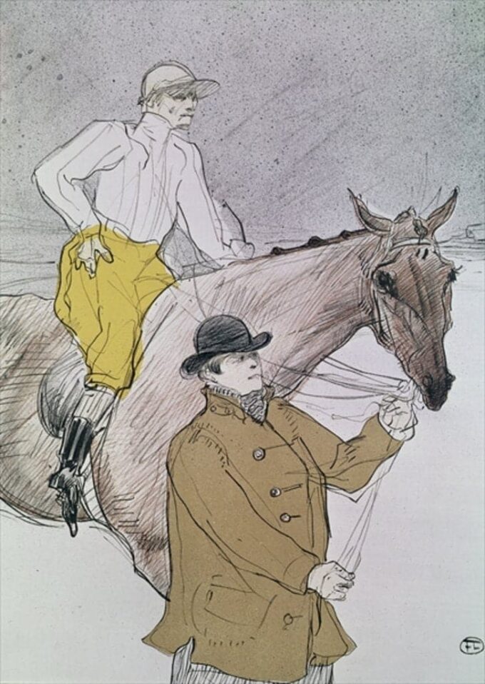 The jockey led to the start - Toulouse Lautrec