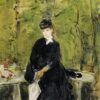 Young Lady Seated on a Bench - Berthe Morisot - Reproductions de tableaux et peintures haut de gamme