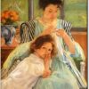 Jeune mère cousant - Mary Cassatt - Reproductions de tableaux et peintures haut de gamme