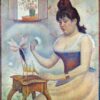 Jeune femme se poudrant - Georges SeuratGeorges Seurat - Reproductions de tableaux et peintures haut de gamme