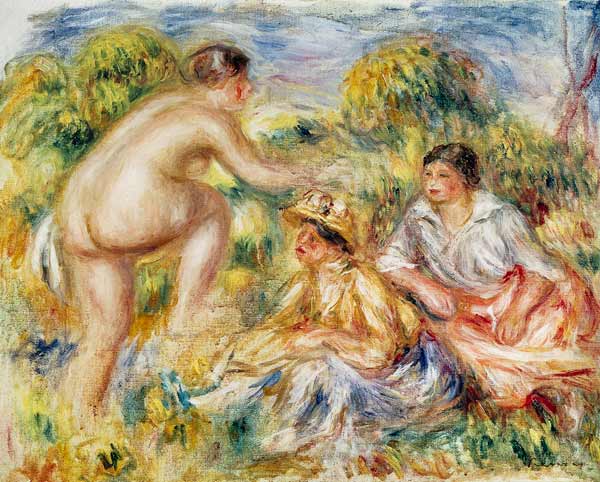 Young Girls in the Countryside - Pierre-Auguste Renoir