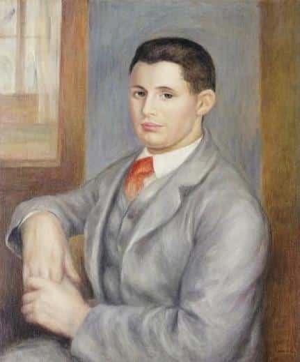 Young Man with a Red Tie - Pierre-Auguste Renoir