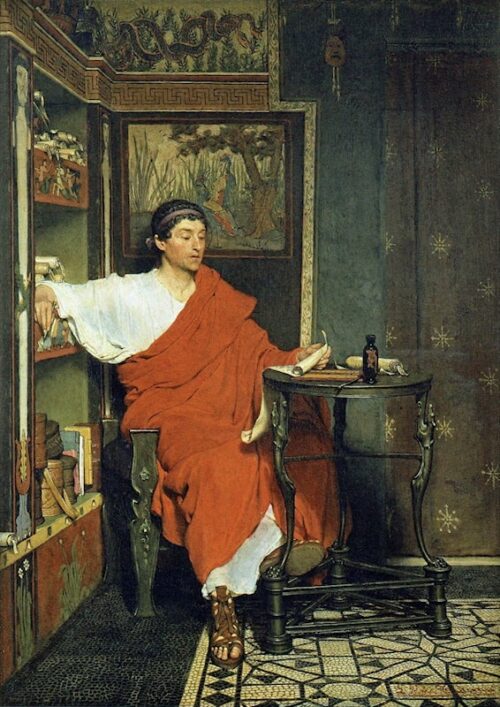 A Roman Scribe Writing Dispatches – Lawrence Alma-Tadema Lawrence Alma-Tadema