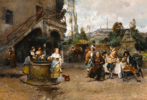 A Conversation at the Well – Cesare-Auguste Detti Cesare-Auguste Detti