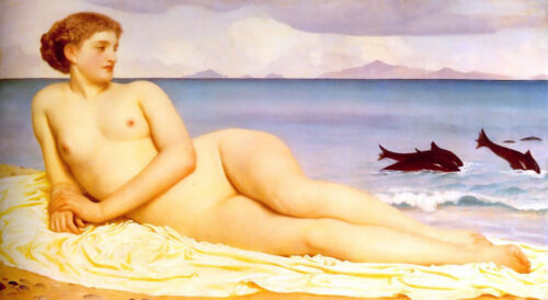 Actaea, the Nymph of the Shore – Frederic Leighton Frederic Leighton