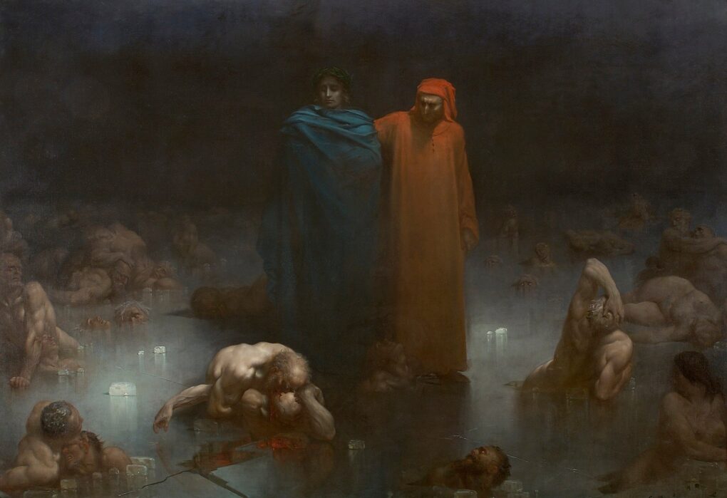 Dante and Virgil in the Ninth Circle of Hell – Gustave Doré