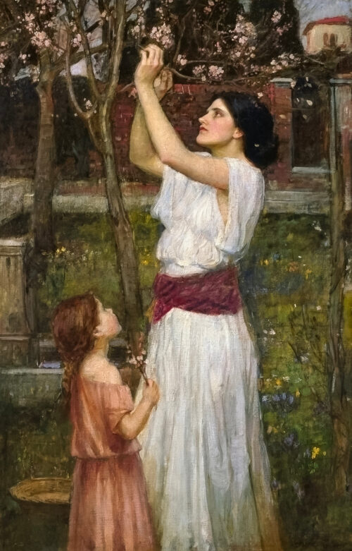 Gathering Almond Blossoms – John William Waterhouse John William Waterhouse