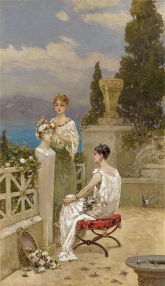 Girls on the Terrace – Wilhelm Kotarbiński Wilhelm Kotarbiński