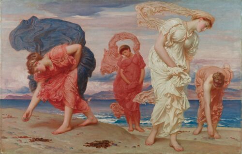 Greek Girls Collecting Pebbles – Frederic Leighton Frederic Leighton