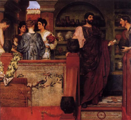 Hadrian Visiting a Romano-British Pottery – Lawrence Alma-Tadema Lawrence Alma-Tadema