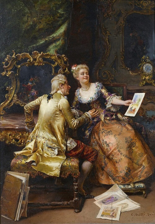 Her Drawing Master’s Critique – Cesare-Auguste Detti Cesare-Auguste Detti