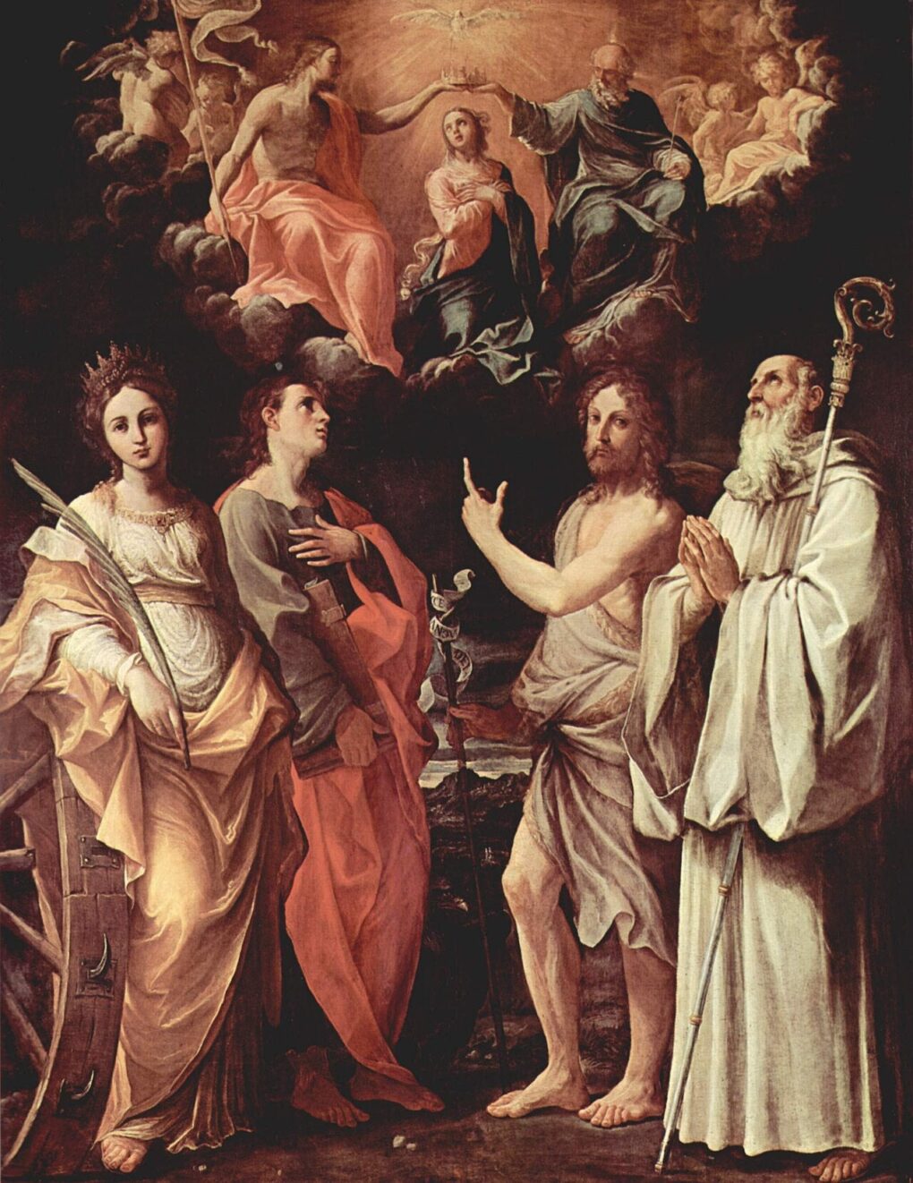 Coronation of the Virgin and Four Saints – Guido Reni