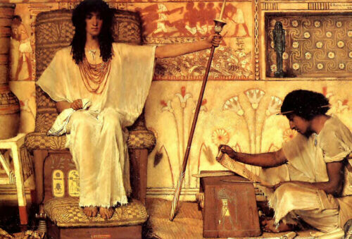 Joseph – Overseer of the Pharaoh’s Granaries – Lawrence Alma-Tadema Lawrence Alma-Tadema