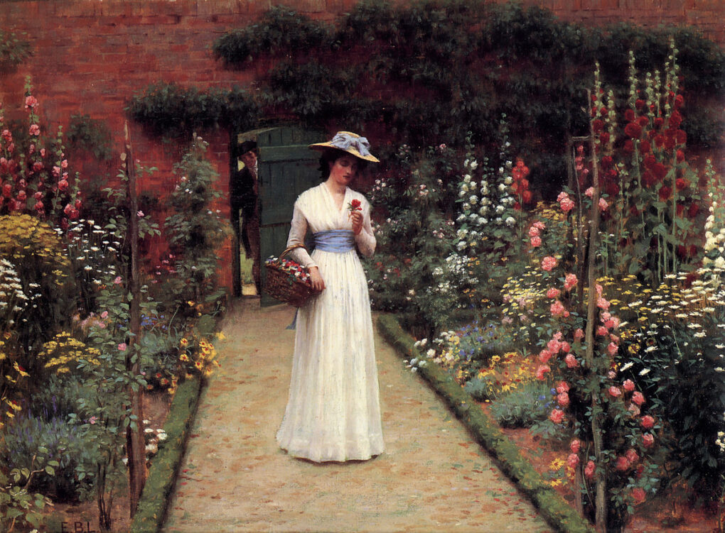 Lady in a Garden – Frederic Leighton