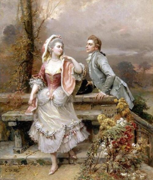 Lovers in a Garden – Cesare-Auguste Detti Cesare-Auguste Detti