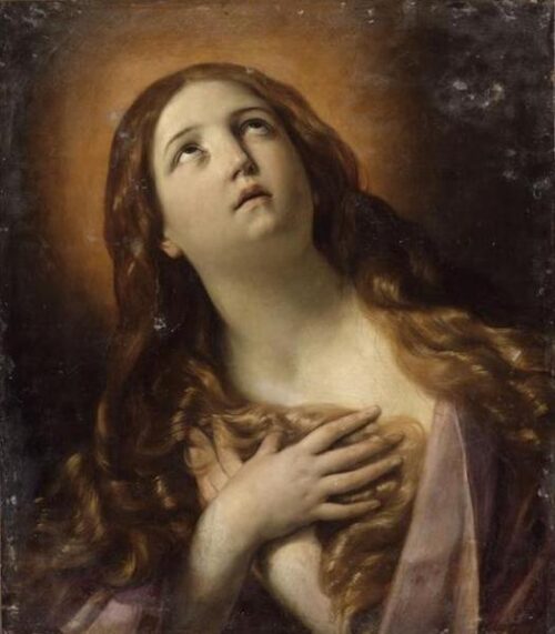 Mary Magdalene in Ecstasy at the Foot of the Cross – Guido Reni Guido Reni