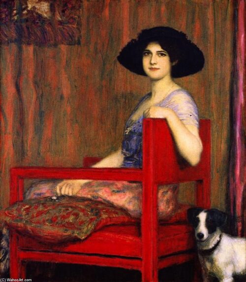 Mary in a Red Chair – Franz Von Stuck Franz von Stuck