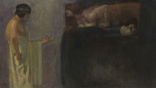 Oedipus Solves the Riddle of the Sphinx – Franz von Stuck Franz von Stuck