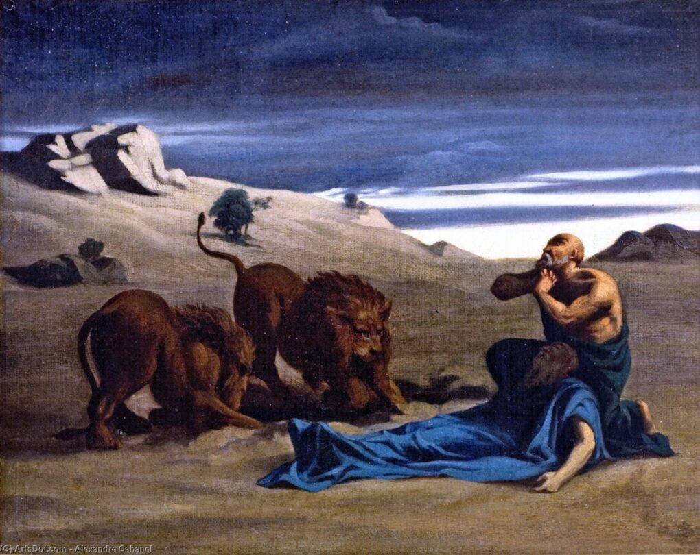 Paul the First Hermit with Lions – Alexandre Cabanel