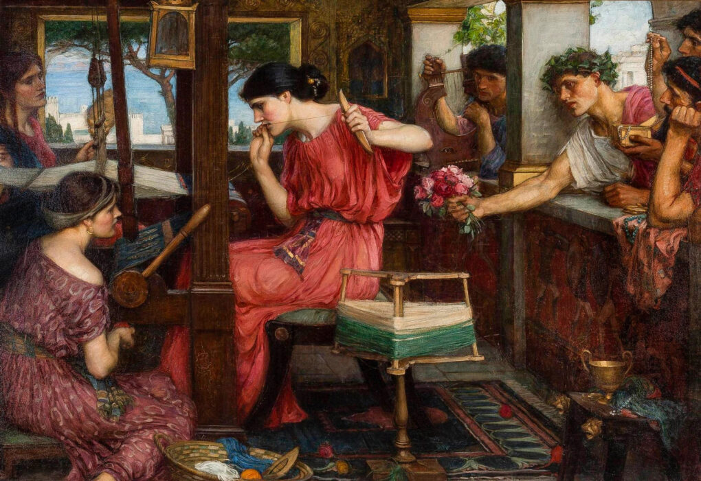 Penelope and the Suitors – John William Waterhouse