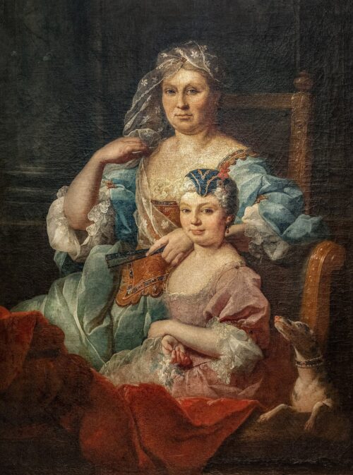 Portrait of Madame Poulhariez and Her Daughter Anne – Pierre Subleyras Pierre Subleyras