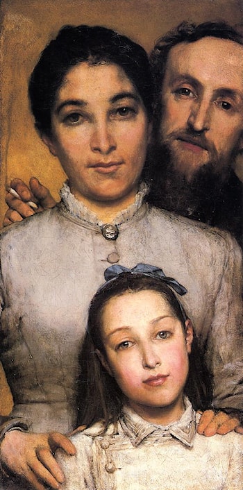 Portrait of Aimé-Jules Dalou, His Wife, and Daughter – Lawrence Alma-Tadema Lawrence Alma-Tadema