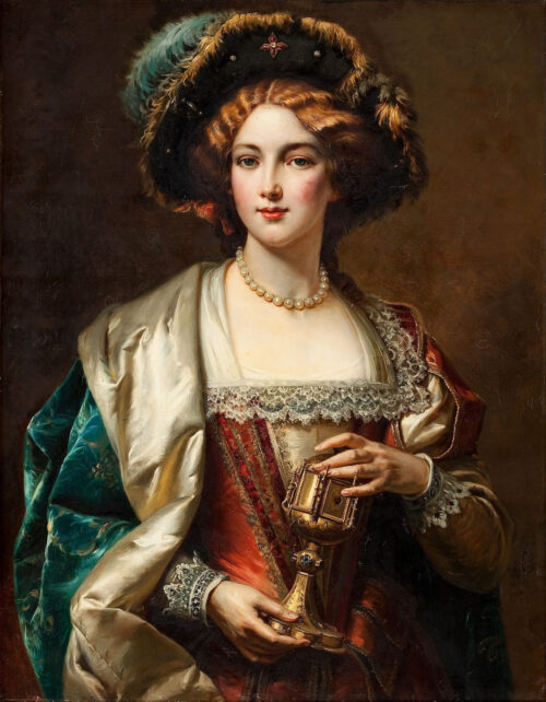 Portrait of a Noblewoman – Cesare-Auguste Detti Cesare-Auguste Detti