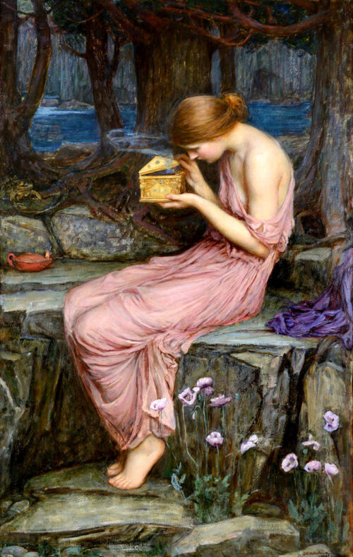 Psyche Opening the Golden Box – John William Waterhouse John William Waterhouse