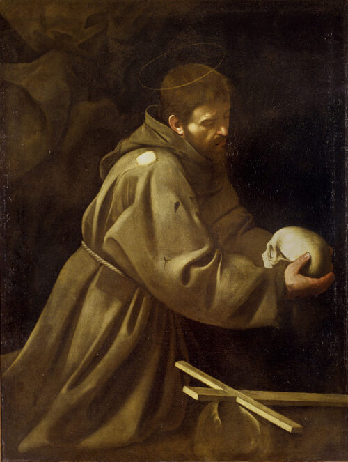 Saint Francis in Meditation – Caravaggio Caravaggio