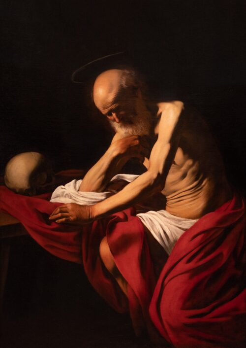 Saint Jerome in Meditation – Caravaggio Caravaggio