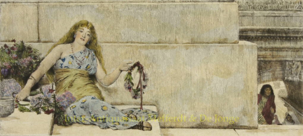 Spring Flowers: Garland Seller on the Steps of the Capitol – Lawrence Alma-Tadema