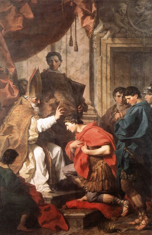 St. Ambrose Converting Theodosius – Pierre Subleyras Pierre Subleyras