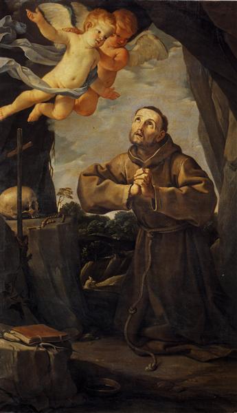 St. Francis in Prayer with Two Angels – Guido Reni Guido Reni