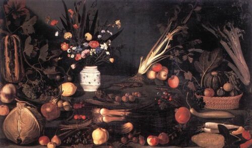 Still Life with Flowers and Fruit – Caravaggio Caravaggio