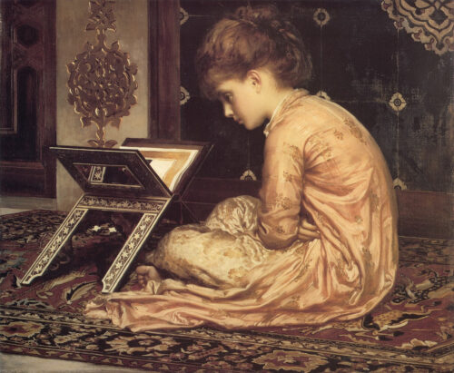 Study, At a Reading Desk – Frederic Leighton Frederic Leighton