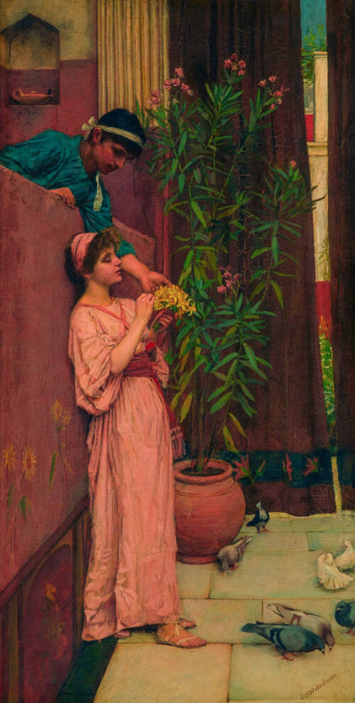 The Courtship / Sweet Offerings – John William Waterhouse John William Waterhouse