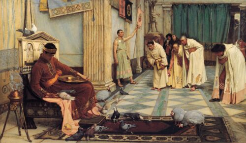 The Favorites of the Emperor Honorius – John William Waterhouse John William Waterhouse