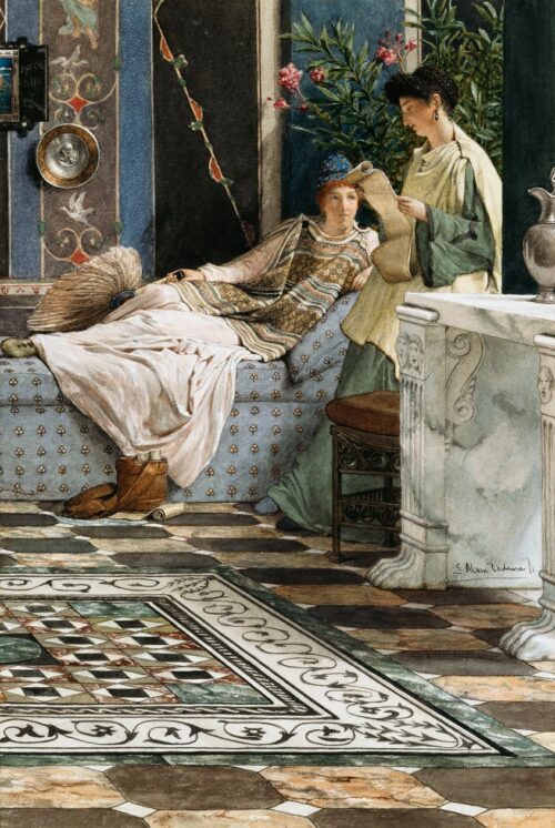 The Letter: From an Absent One – Lawrence Alma-Tadema Lawrence Alma-Tadema