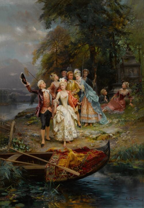 The Merry Fishing Party – Cesare-Auguste Detti Cesare-Auguste Detti