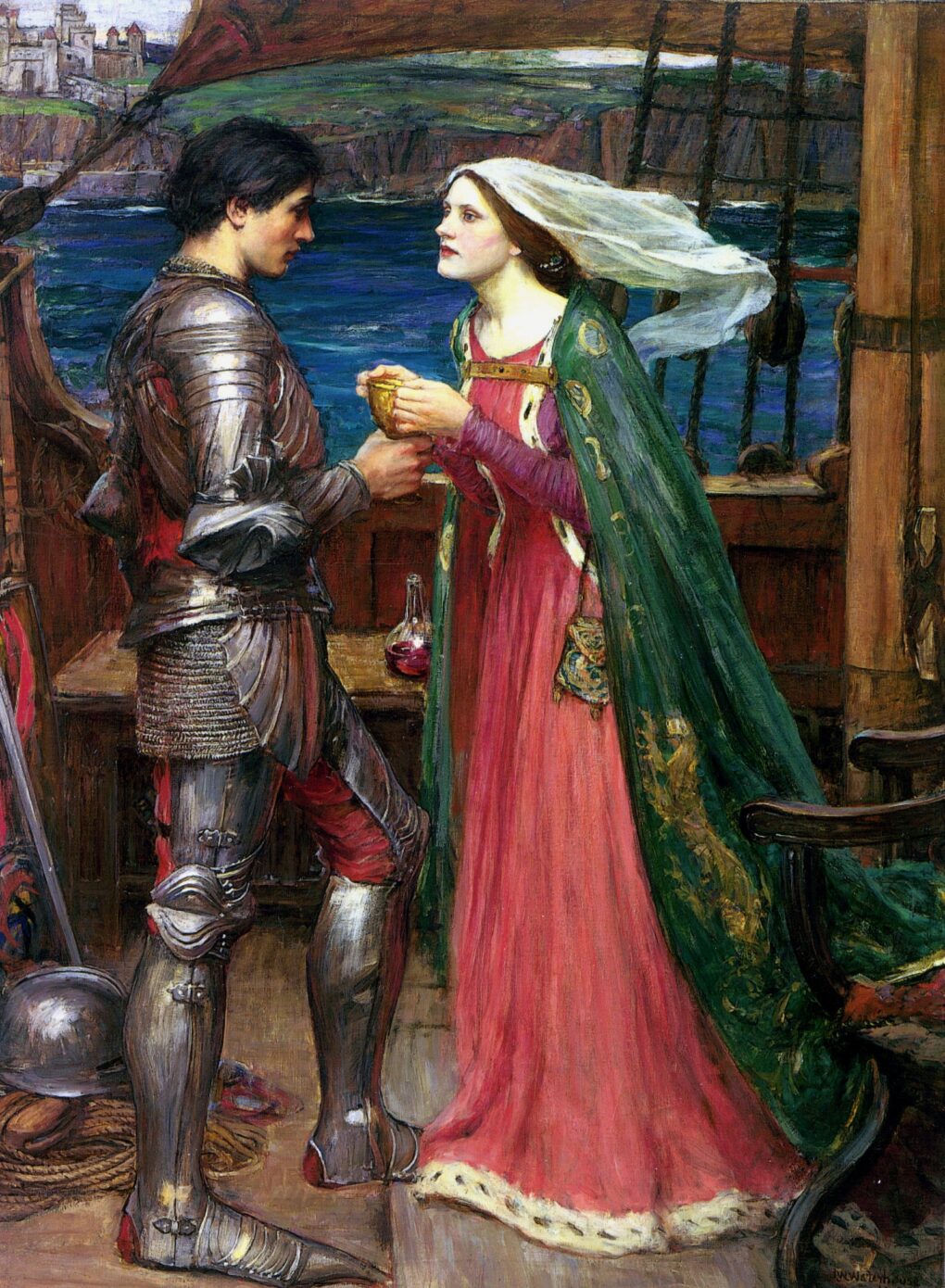 Tristan and Isolde with the Potion – John William Waterhouse